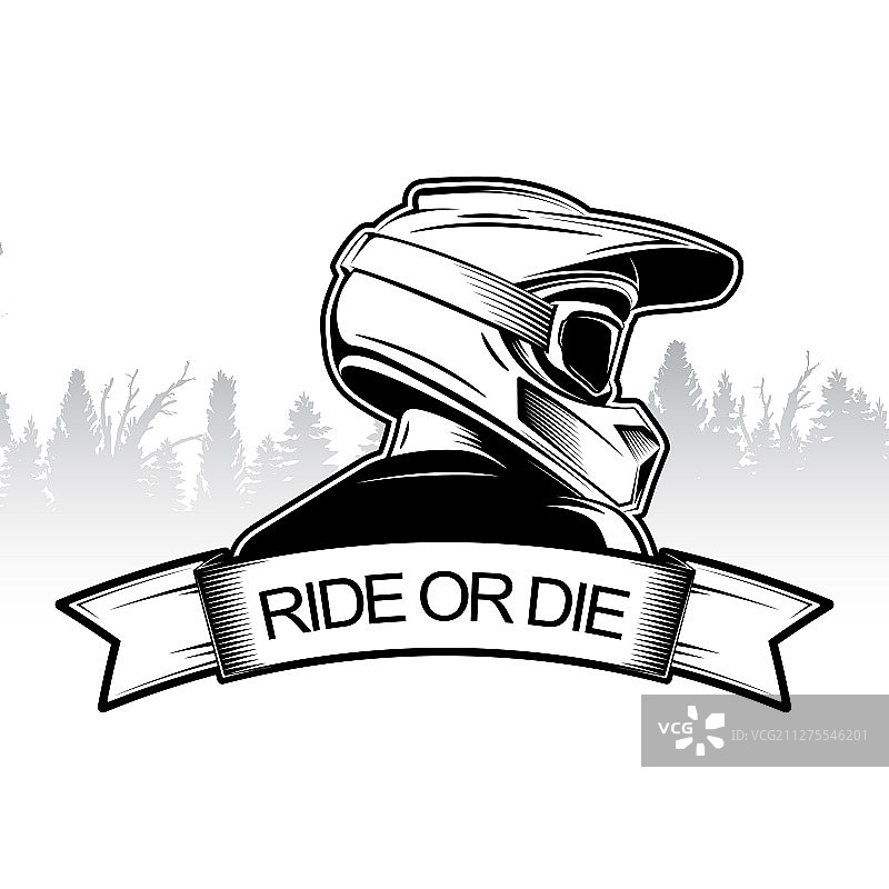 极限运动Logo设计：摩托车越野速降图片素材