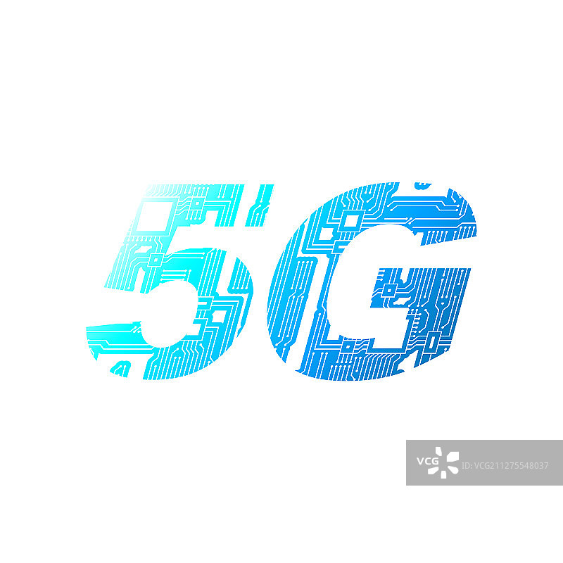 白色电路板上的5G移动网络图片素材