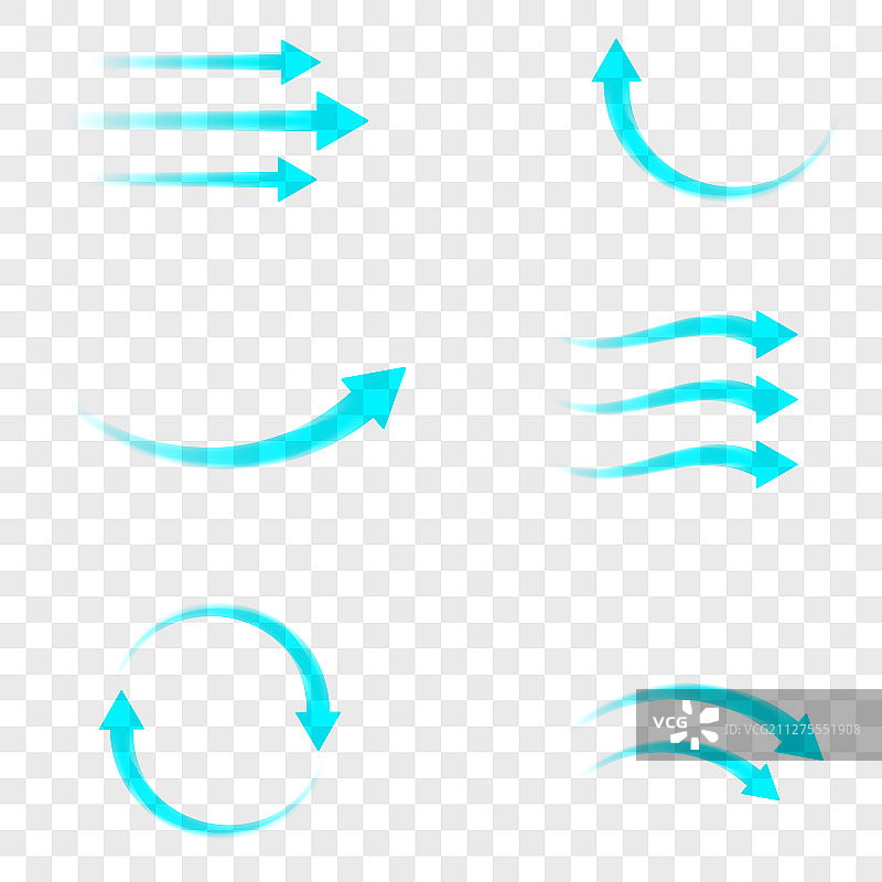 蓝色箭头显示气流图片素材