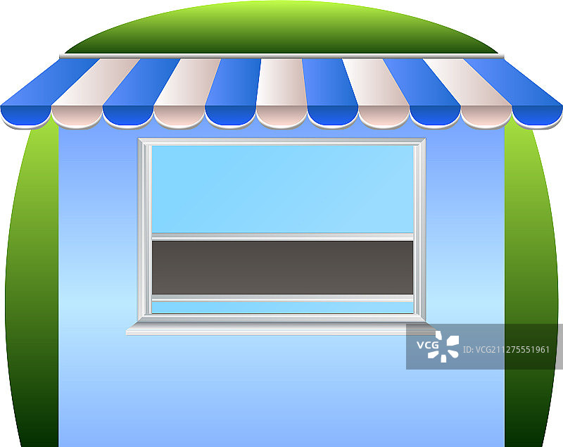 卡通风格的商店售货亭图标图片素材