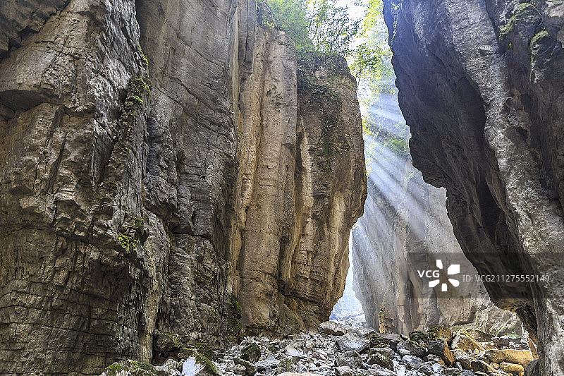 奉节天井峡地缝风光图片素材