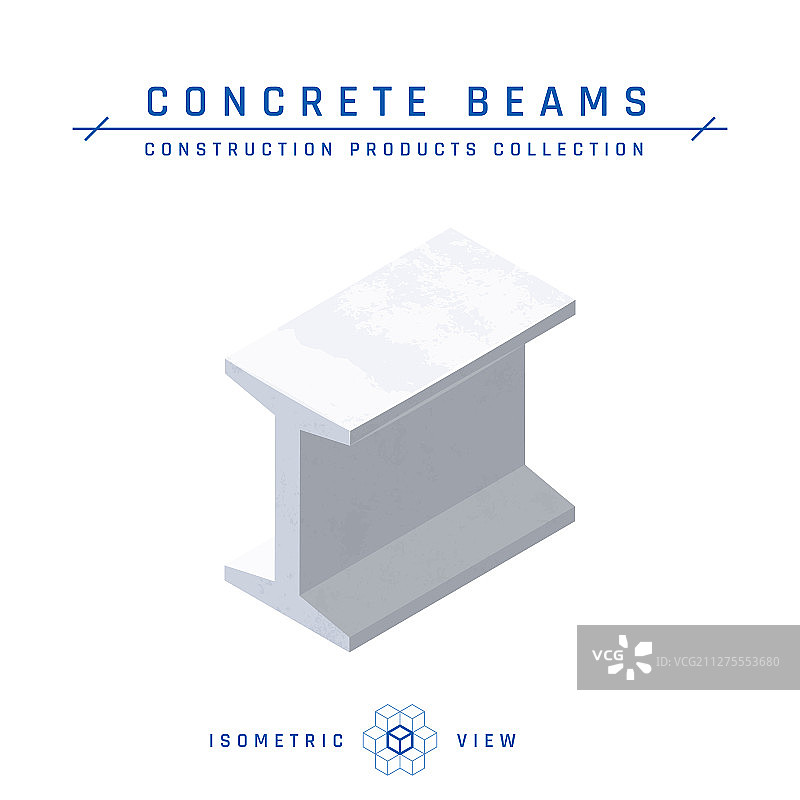2.5D混凝土梁视图图标图片素材