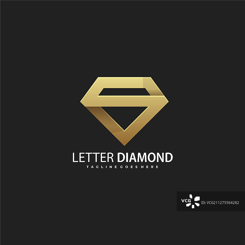 奢华钻石字母S概念模板图片素材