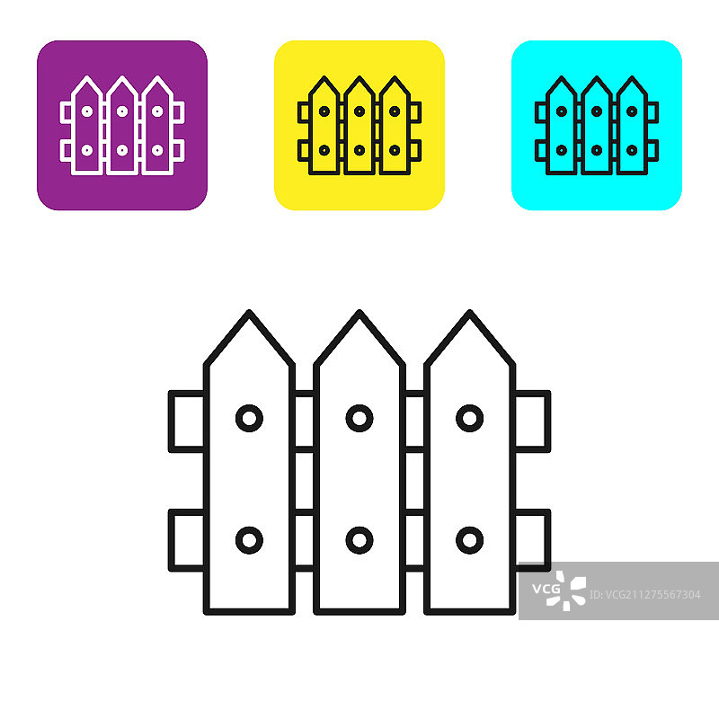 花园木栅栏图标图片素材
