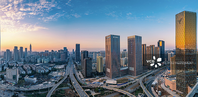 岳家嘴全景图片素材