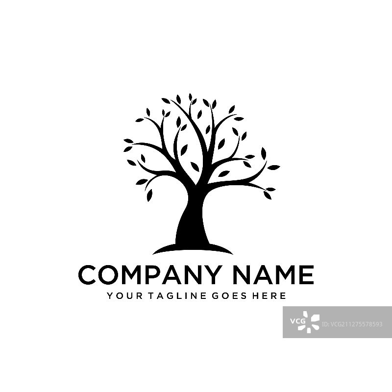 快乐的光秃秃的树和一棵树图片素材