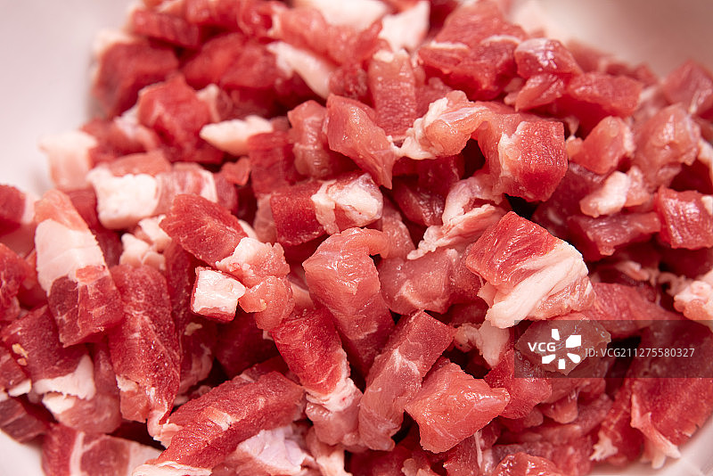 手切肉丁图片素材