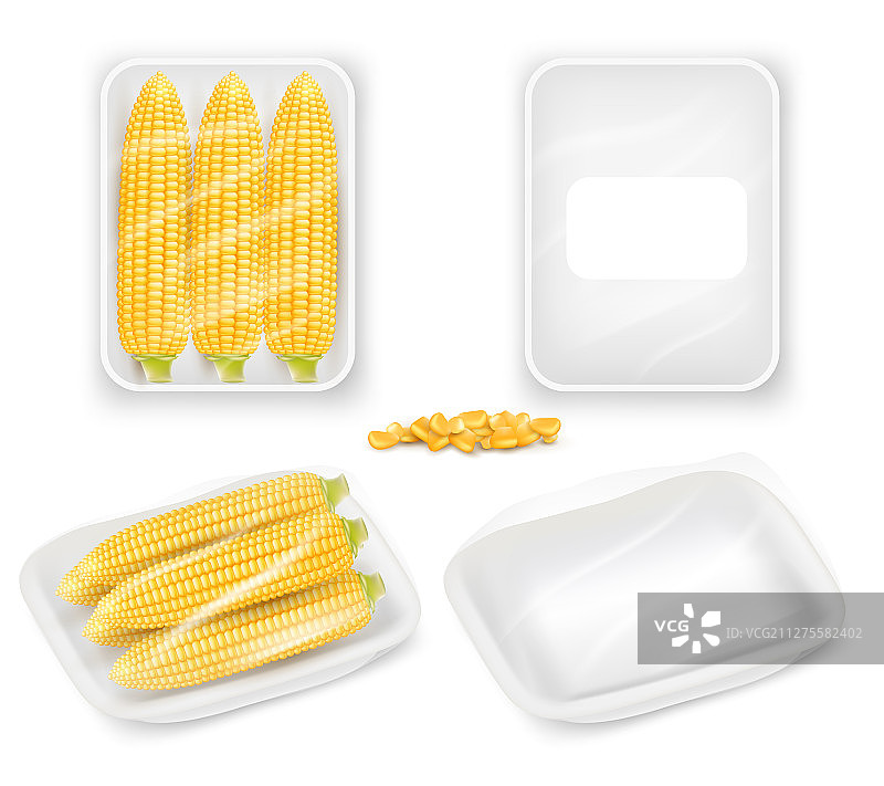 玉米包装盒样机写实素材图片素材