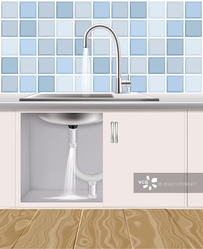 水管漏水事故图片素材