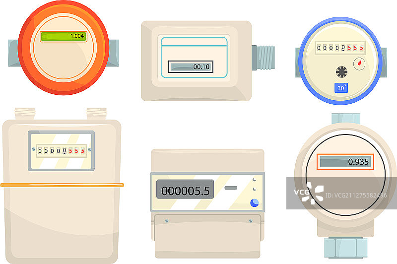 监测流量的家用电表箱图片素材