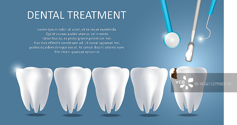 牙科治疗医疗海报banner图片素材