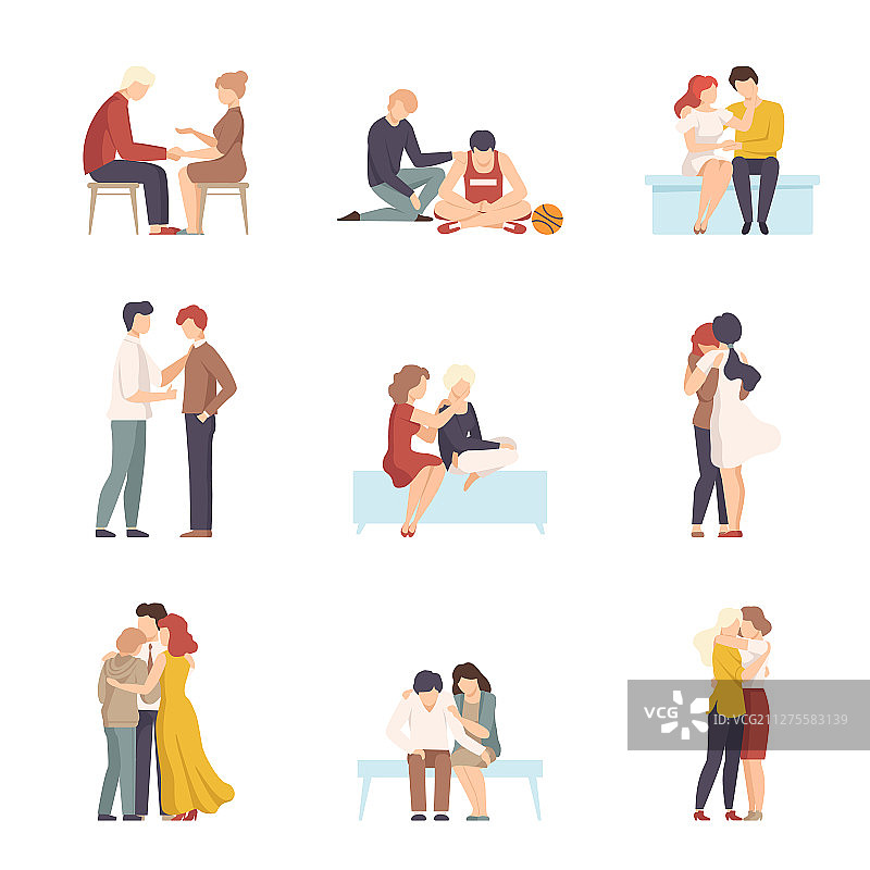 人们用言语互相支持图片素材