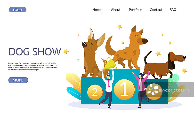 狗展网站着陆页设计图片素材