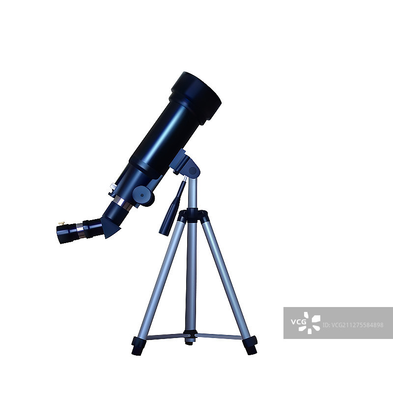 三脚架上的逼真望远镜图片素材