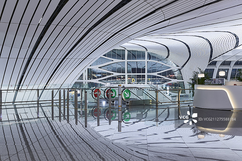 北京大兴机场艺术设计大厅图片素材