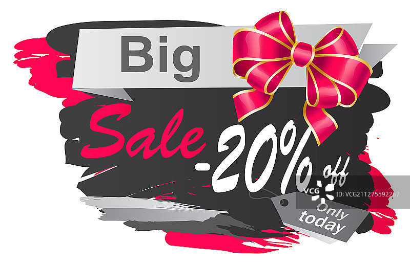 促销横幅：大型促销活动，八折优惠图片素材