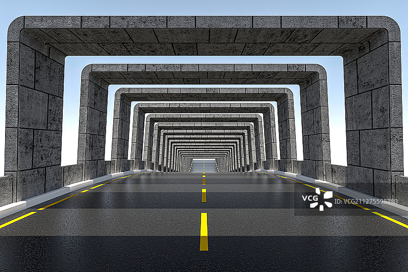 3D高度公路图片素材