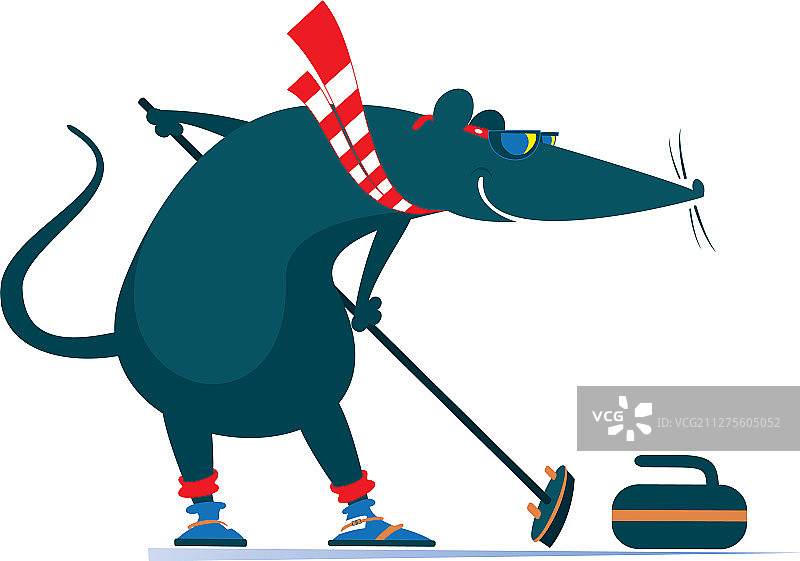 老鼠玩冰壶图片素材