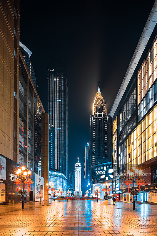 重庆解放碑夜景图片素材