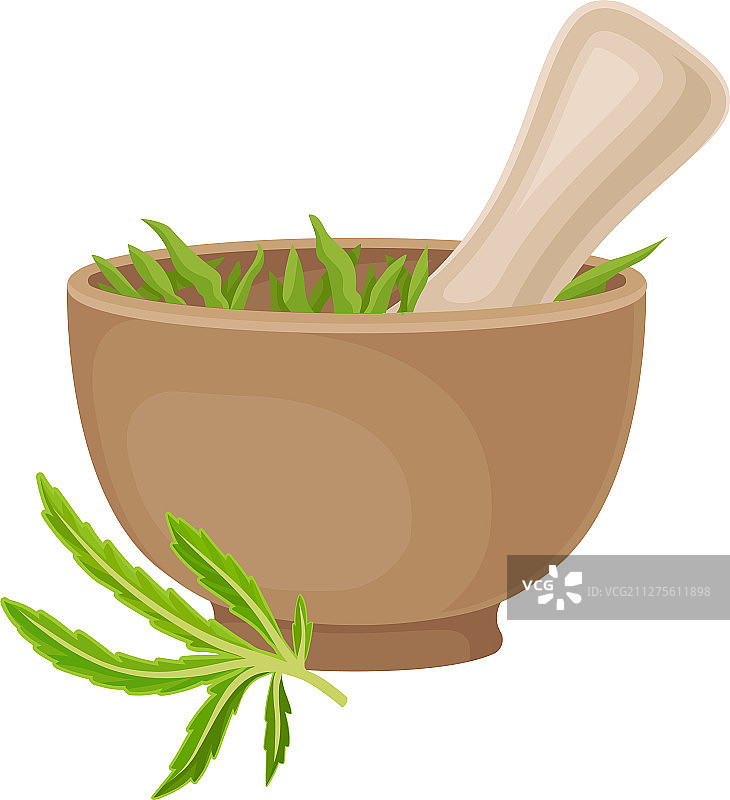 装有大麻植物的深碗图片素材