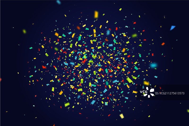 彩色飞舞纸屑节日背景图片素材