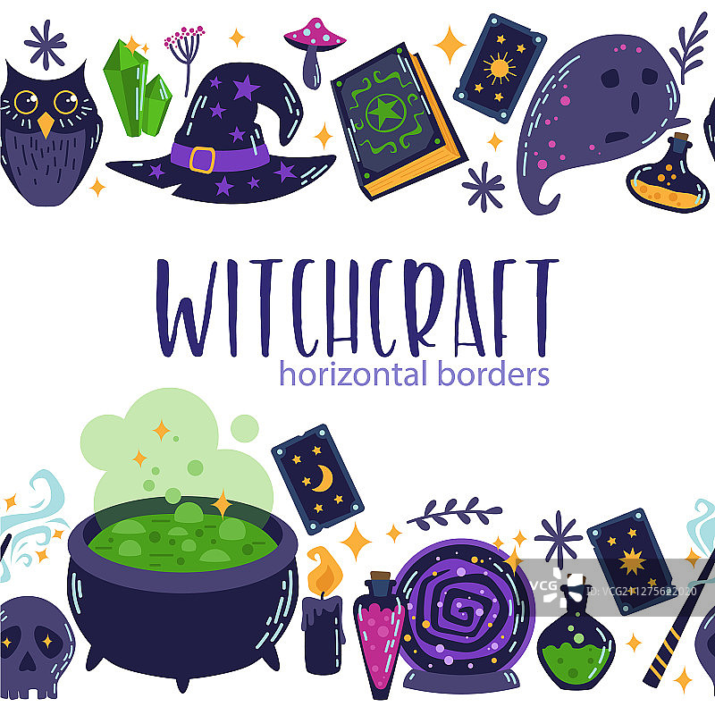 巫术无缝边框图片素材