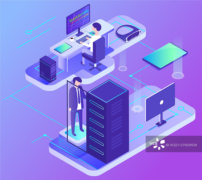 电脑通信数据中心PC图片素材