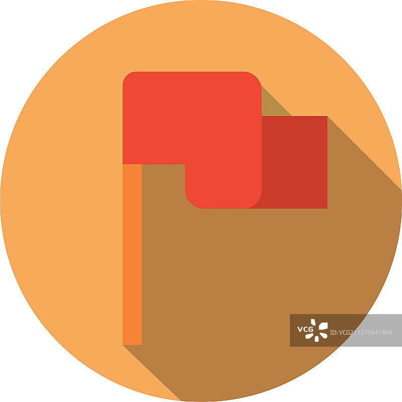 商业战略目标旗帜图标阴影块图片素材