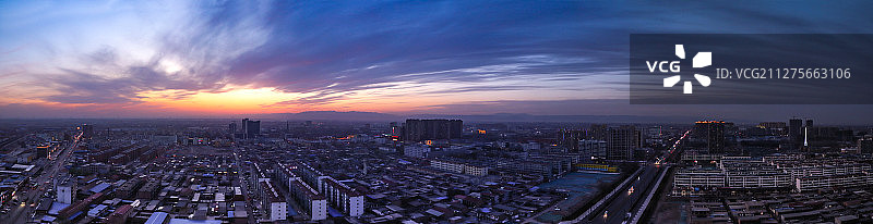 山西祁县城区全景图图片素材