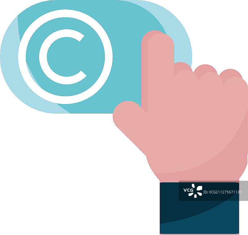 点击手按钮知识产权图标图片素材