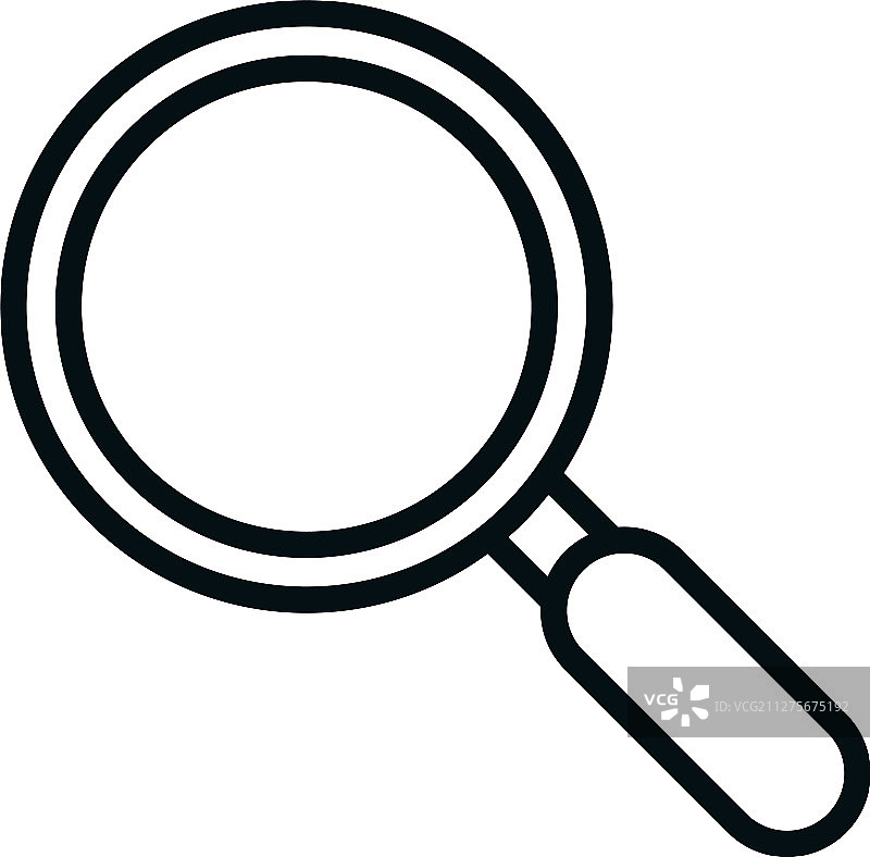 放大镜分析购物线条风格图片素材