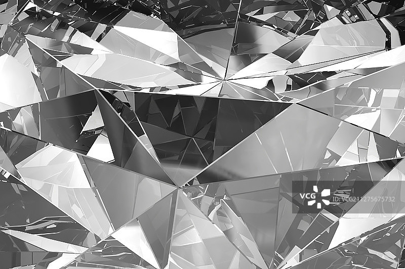 微距下抽象的钻石切面细节图片素材