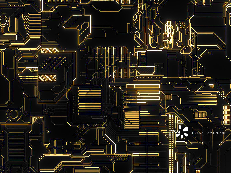 带有科技感的发光电子电路板背景素材图片素材