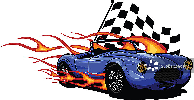 火焰肌肉车图片素材