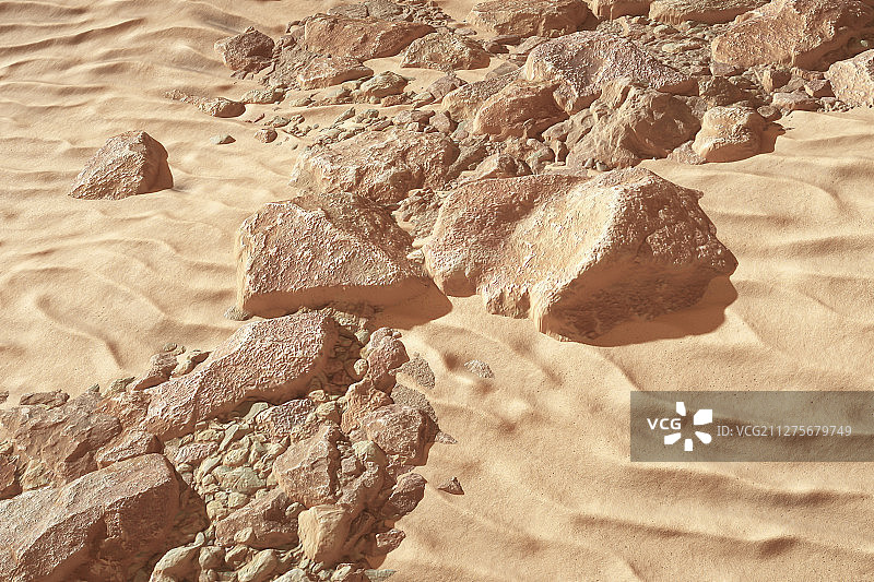 火星荒凉的沙漠场景图片素材