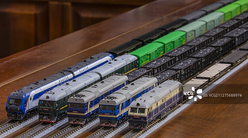 迷拟堂n比例火车模型图片素材