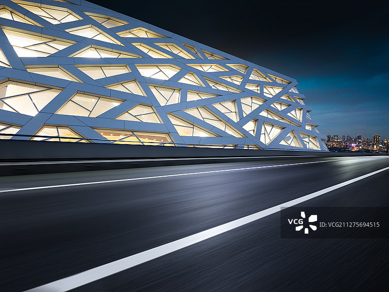 剧院建筑道路图片素材