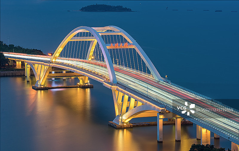 厦门五缘大桥夜景图片素材