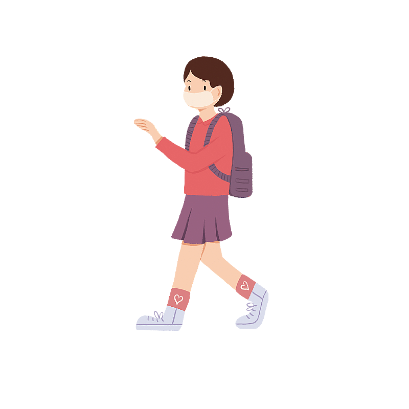 穿裙子打招呼短发女孩图片素材