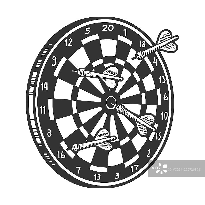 飞镖靶草图雕刻图片素材