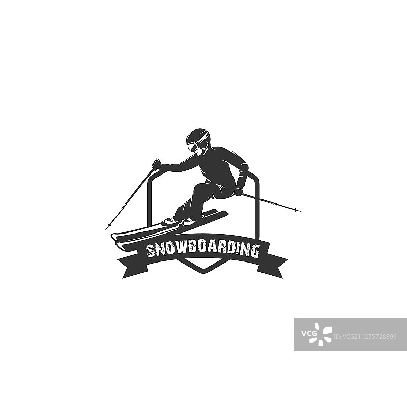 滑雪板标志图片素材