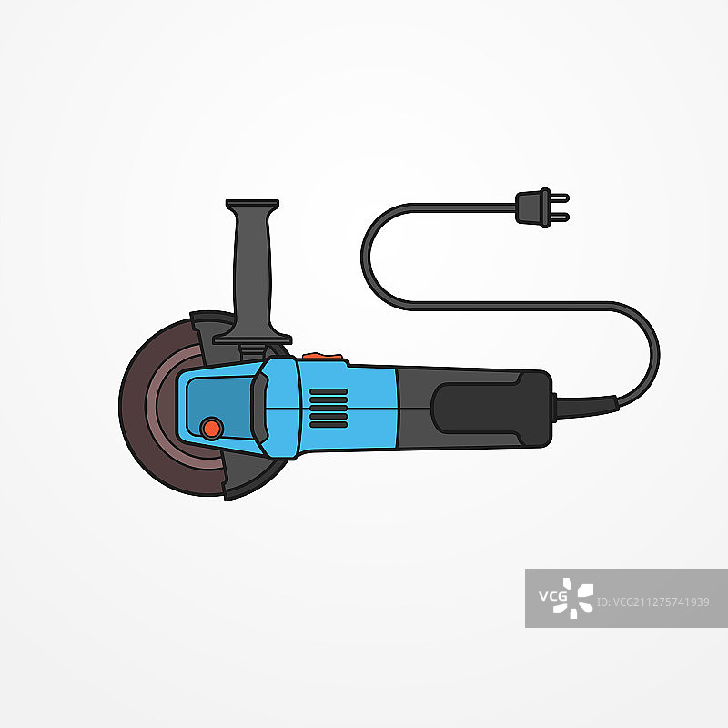 扁平风格的电动角磨机图像图片素材