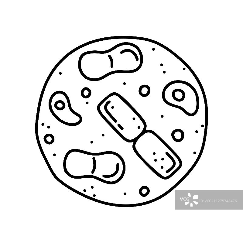 微生物轮廓涂鸦图片素材