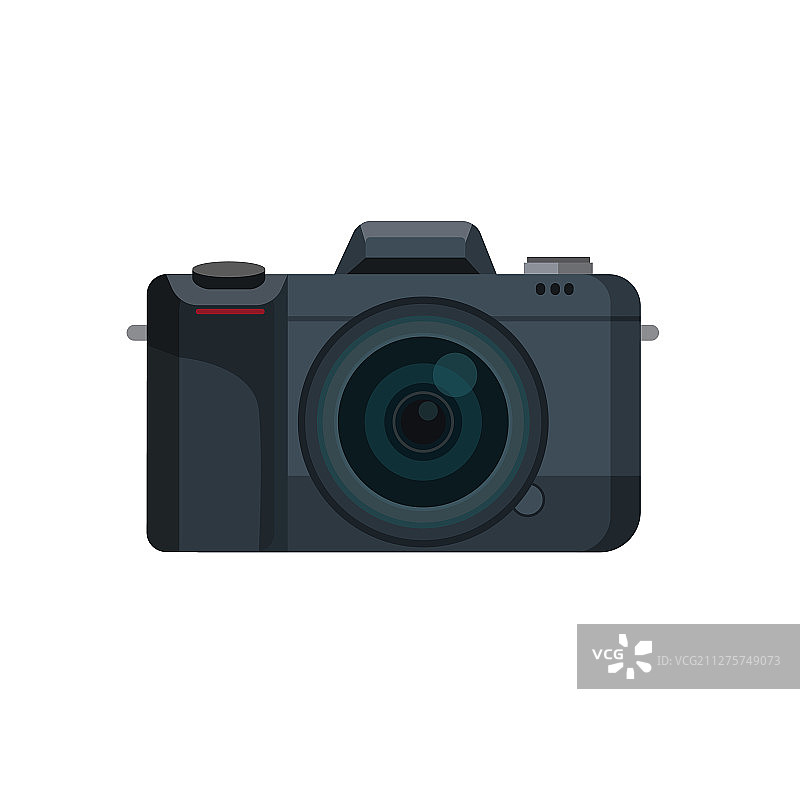数码单反相机扁平风格概念图片素材