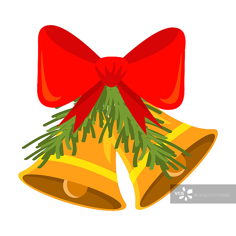 圣诞铃铛（扁平风格）图片素材