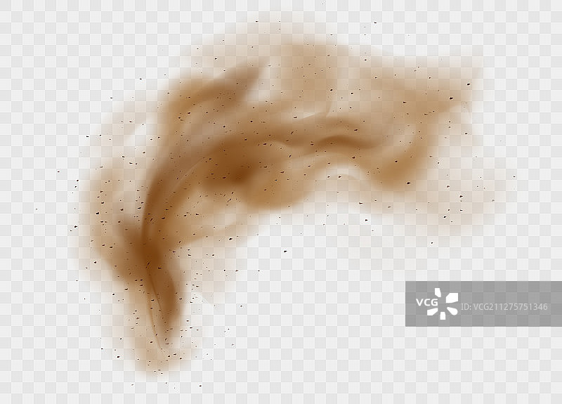 含地面颗粒的棕色沙尘云图片素材