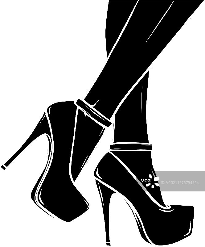 描绘女性的腿部图片素材