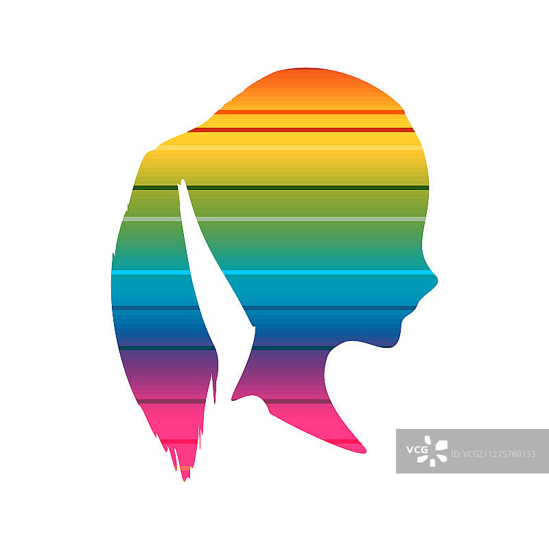 小女孩的头部图片素材