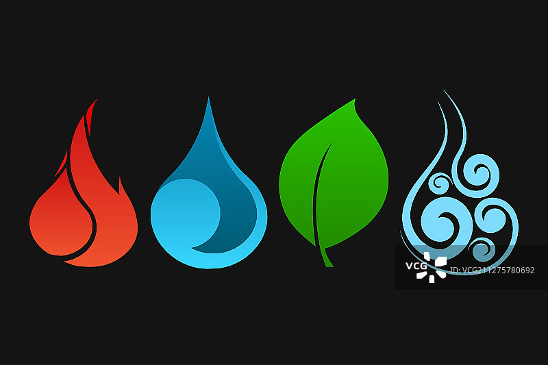 四元素设计套装图片素材