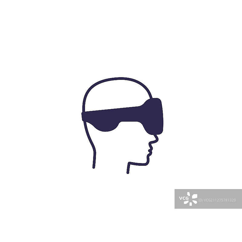VR头显眼镜虚拟现实图标图片素材